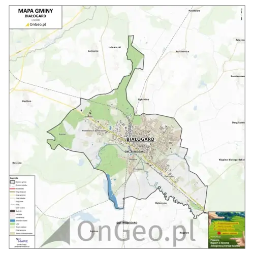 Mapa Białogardu